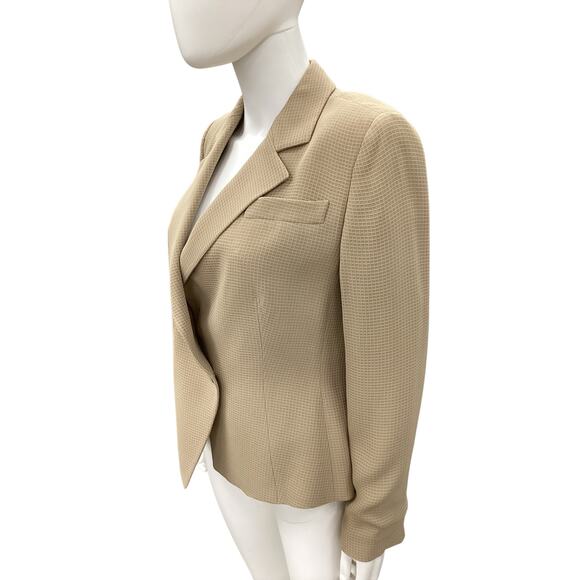 Emporio Armani Blazer Women’s Size S Made In Italy Two Button Closure Tan Color - Picture 2 of 5